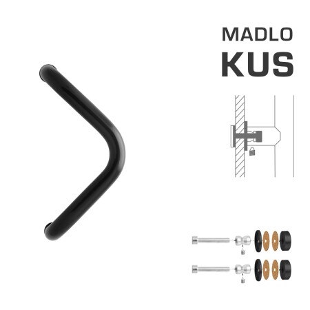 TÜRGRIFF MP M6 WA/CS-GLAS - Stück (Schwarz RAL 9005)