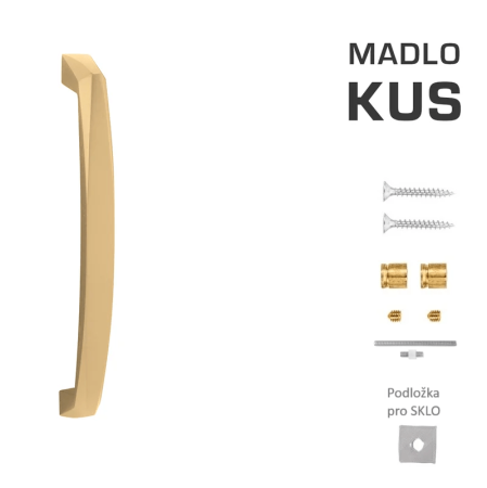 Türgriff MP CRYSTAL (OLS - Gebürstetes Messing)