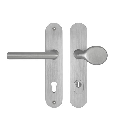 MP MPK Schutzbeschlag - SECURO A01 PLUS - SO M1 FAVORIT (F9 - Edelstahl eloxiert) - mit Abdeckung