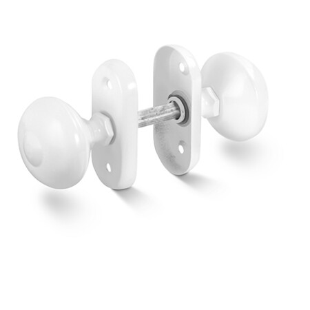 ACT-Kugel auf Rosette, bemalt (WEISS)