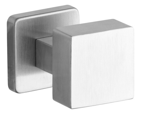 Knopf mit quadratischem Schild ROSTEX DESIGN/H (Edelstahl)