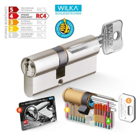 Zylindrischer Sicherheitszylinder WILKA RC4