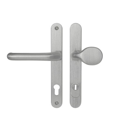 MPK Schutzbeschlag - SECURO A04 PLUS - USO M1 COSLAN (F9 - Edelstahl eloxiert) - mit Abdeckung