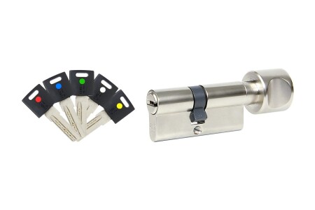 Zylinderbaueinsatz mit Knopf Richter EURO XCOLOR RC1