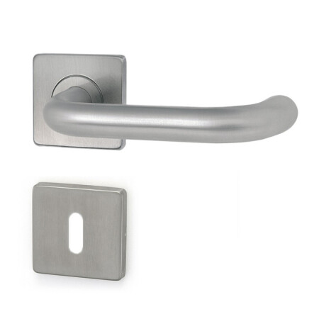 Türbeschlag HOLAR MT 02 mit quadratischer Rosette (Edelstahl)