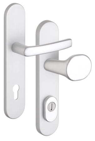 VERKAUF Sicherheitsbeschläge aus Aluminium ROSTEX EL1 (F1 - natur eloxiert) - Griff/Griff