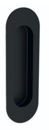 ROSTEX ovale Schiebetürschale 120x40 mm (MATTSCHWARZ)