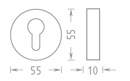 Schutzrosette ACT PZ Plus B (EDELSTAHL)