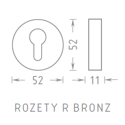 Rosette zum Türbeschlag ACT R BB (BRONZE)