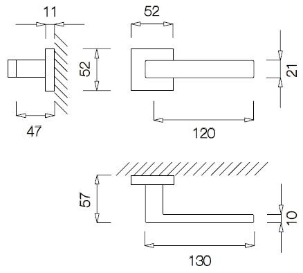 Türbeschlag MP Square-HR 2275Q (OCS)