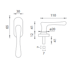 Fensterbeschlag MP Elegant eurookna (OCS)