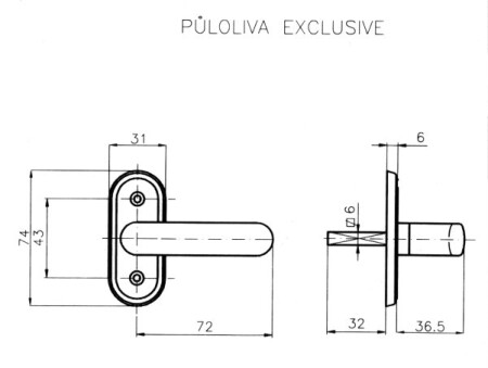 Fensterhalbolive ROSTEX EXCLUSIVE (CHROM EDELSTAHL)