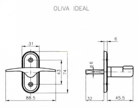 Fensterolive ROSTEX IDEAL (CHROM EDELSTAHL)