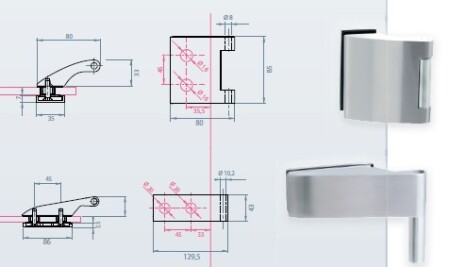 Türband horizontal für Glastür MP LR 11.87.764.0 (11.87.72/7000//JNF B+E/SP 102, 103)