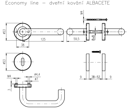 Türbeschlag ROSTEX ALBACETE (EDELSTAHL MATT)