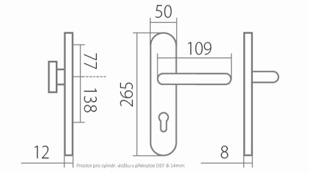 Sicherheitsbeschlag TWIN DAVID ELEGANT HTSI 4500 DEF (A)