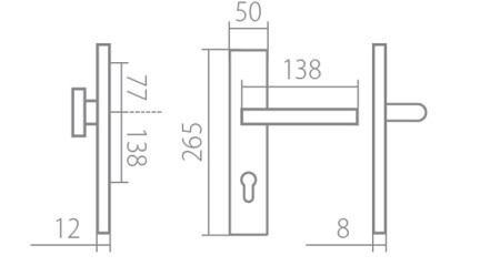 Sicherheitsbeschlag TWIN BLADE HTSI DEF (XR)