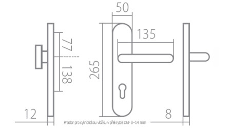 Sicherheitsbeschlag TWIN DAVID/LEAF HTSI 4500 DEF (CH-SAT)