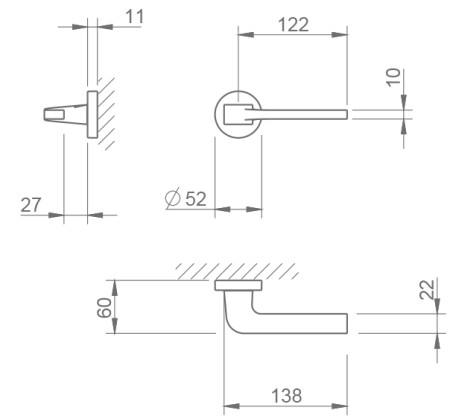 Türbeschlag MP SUPRA - R 3097 (Titan)