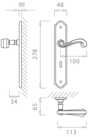 Türbeschlag MP Carla 704 (OLV)