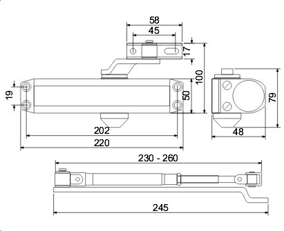 Türschließer RICHTER RZ804 HO (SILBER)