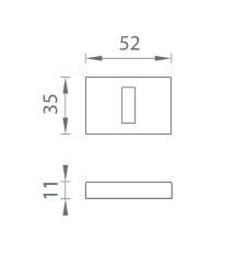 Rosette MP TI RT 52x35 mm(OCS)