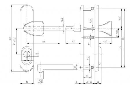 Sicherheitsbeschlag ROSTEX BK R4/O BRIT (EDELSTAHL TITAN MATT)