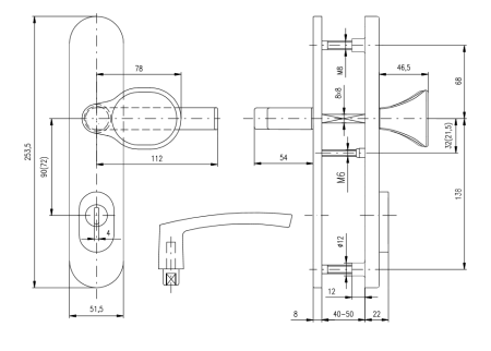 Sicherheitsbeschlag, zusätzlich R3 (ALUMINIUM)