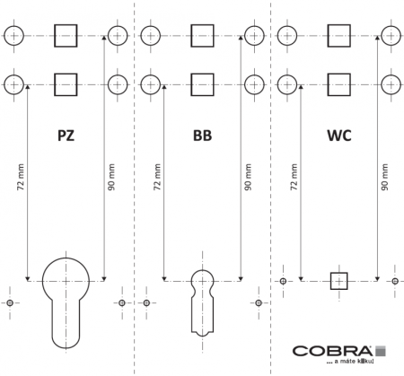 Türbeschlag COBRA ESME-S (ONS - Nickel matt)