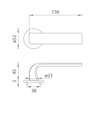 Türbeschlag MP CINTO - R 2732 5S (T - Titan)