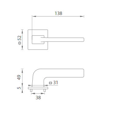 Türbeschlag MP Dara HR 4007Q 5 S (OCS - Gebürstetes Chrom)