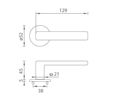 Türbeschläge MP TI - SONIA - R 3095 5S (T - Titan)