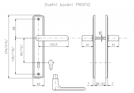 Türbeschlag ROSTEX PROFIO (EDELSTAHLMATTE)