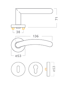 Türbeschlag ACT Heda SlideBloc R (EDELSTAHL)