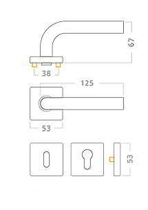 Türbeschlag ACT Lida PullBloc RHR (EDELSTAHL)