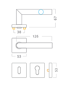 Türbeschlag ACT Tipa PullBloc RHR (EDELSTAHL)