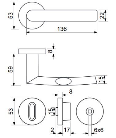 Türbeschlag RICHTER RK.C-FORM (EDELSTAHL)