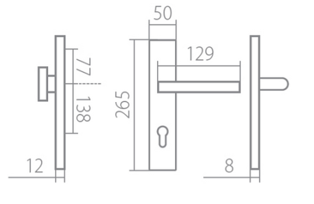 Sicherheitsbeschlag TWIN EIDOS HTSI DEF (CM)