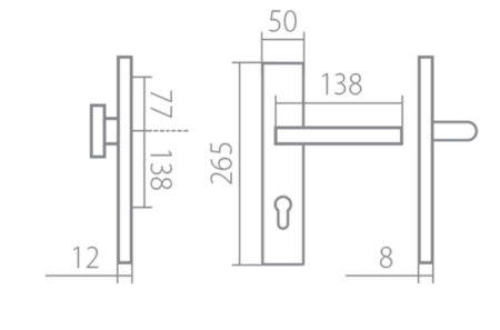 Sicherheitsbeschlag TWIN BLADE HTSI DEF (CM)