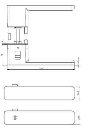 Türbeschlag MP R8 ONE S2L (kaschmirgrau)