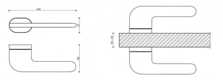 Türbeschlag TWIN JASPER HA 203 (NI-SAT-MAT)