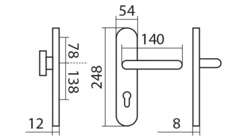 Sicherheitsbeschlag TWIN COLUMBUS GULF H2087 KS DEF (E)