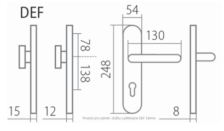 Sicherheitsbeschlag TWIN COLUMBUS KLESO H2087 KS DEF (E)