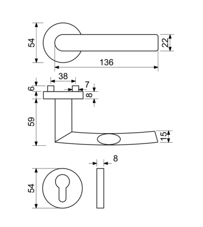 Türbeschlag RICHTER RK.C-FORM (schwarz matt)