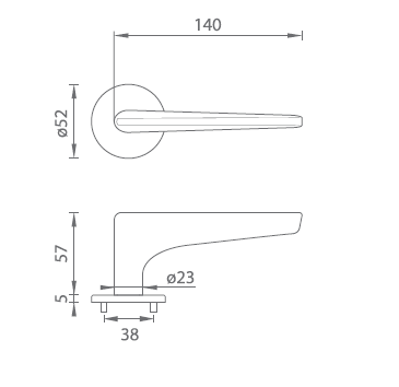 Türbeschlag MP Optimal R 4164 5 S (OCS - Gebürstetes Chrom)