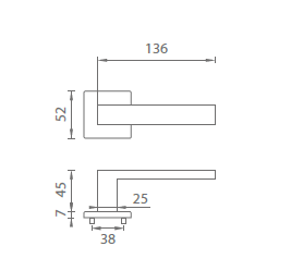 Türbeschlag MP Pina - HR 7S (CUM PVD - Mattkupfer)