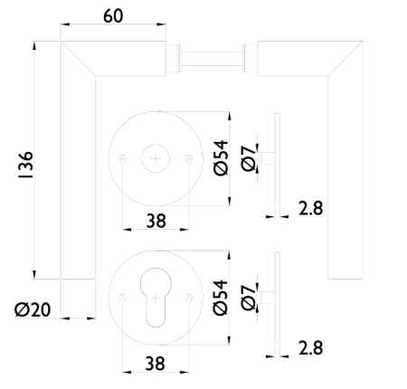 Türbeschlag TWIN VISION H 1802FL FAST LOCK (E)
