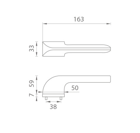 Türbeschläge MP - AS - GLADIOLA - RT 7S (OLV PVD - Messing poliert lackiert)