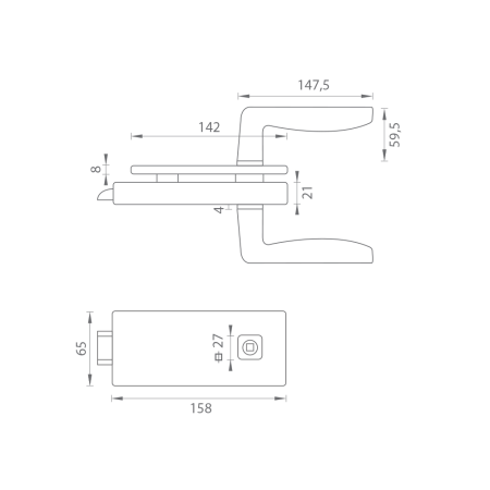 MP – UNIQUE R8 – ERBA-Griffglas LOCK – ohne hinteres BS-Loch – Mattschwarz