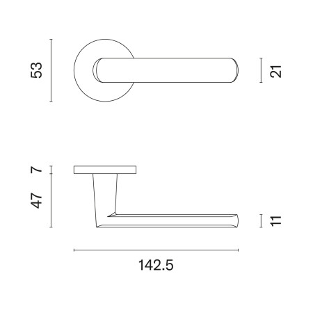 Eurofenstergriff MP FRAGOLA - R 7S (BS - Mattschwarz)